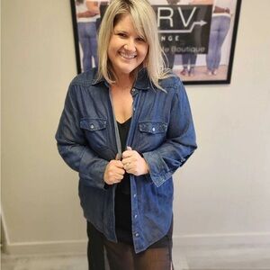 SLINK Jeans Western Denim Shirt - NEW - Size L